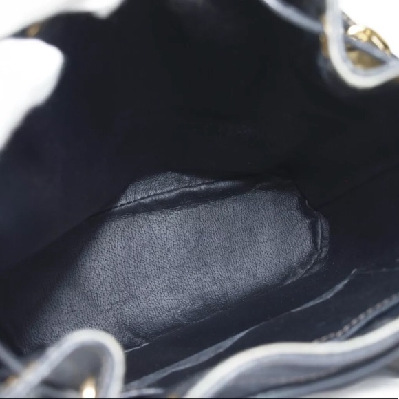 GUCCI GG Web Canvas Black Drawstring Shoulder Bag - Picture 6 of 8